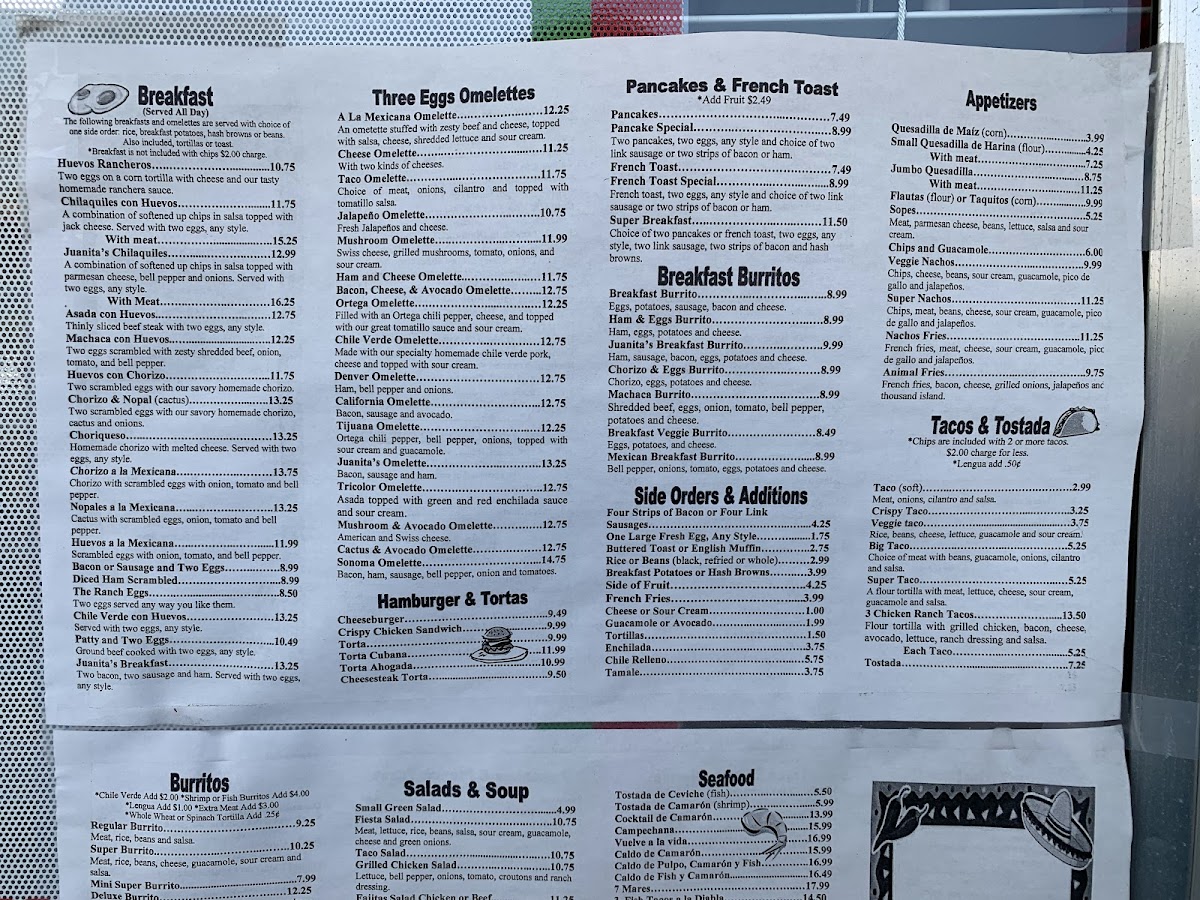 Juanita's Menu - Image 2